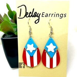 Puerto Rico Handmade polymer Clay Earrings